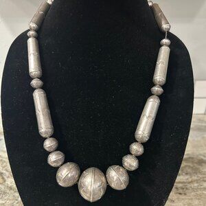 Vintage Native American Silver Necklace